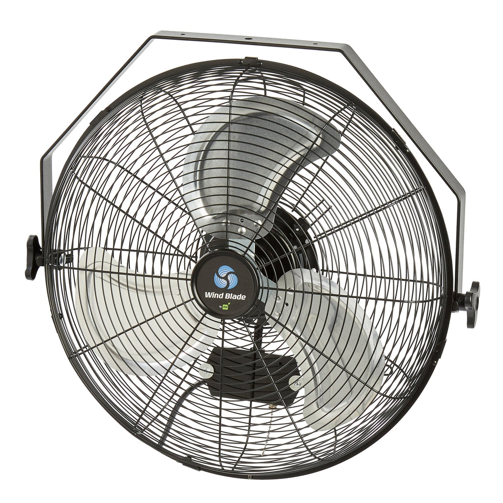 Wind Blade 3-Speed Industrial Wall-Mount Fan - Tilt Head, 1/7 HP, 4,020 CFM - 18" - 1 count box