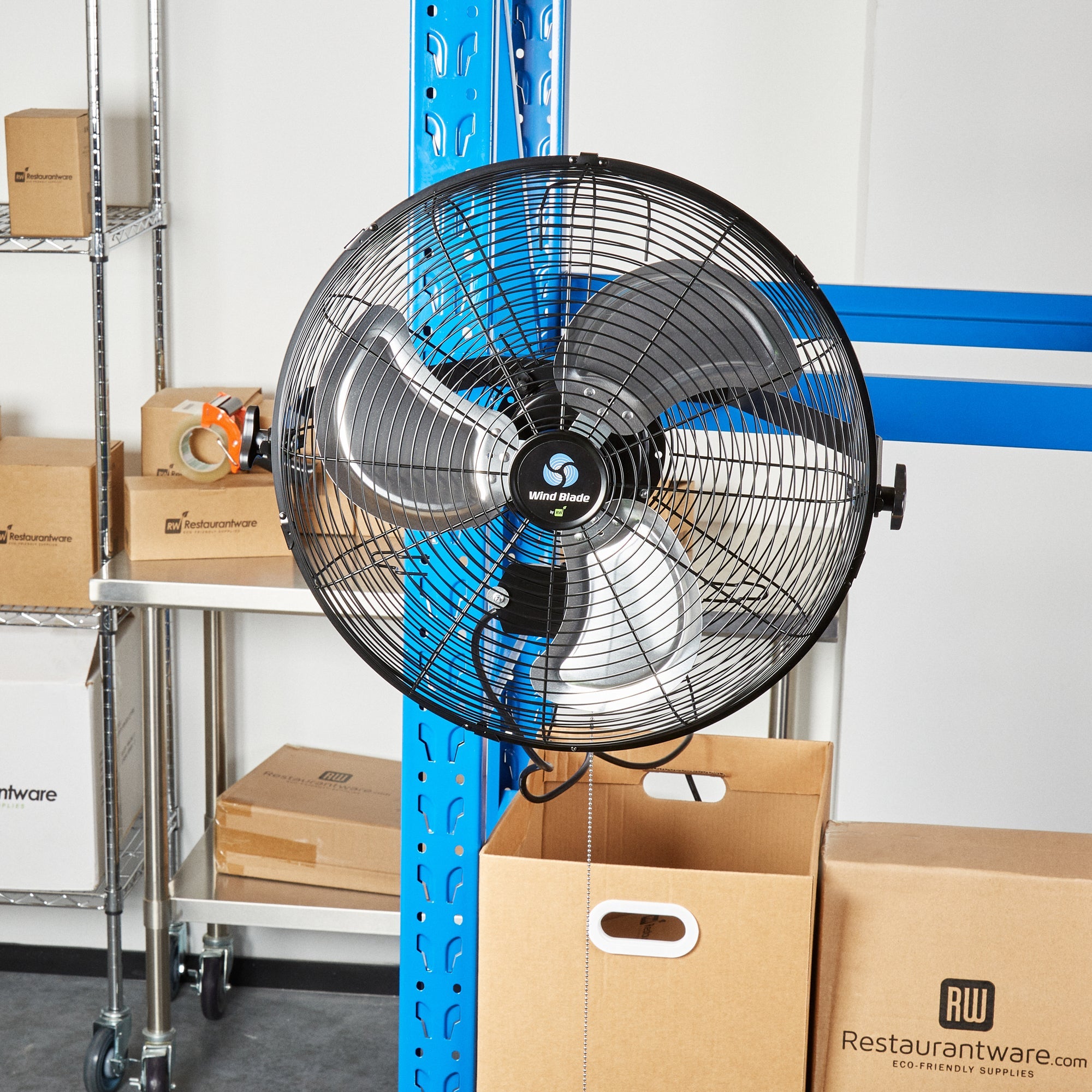 Wind Blade 3-Speed Industrial Wall-Mount Fan - Tilt Head, 1/7 HP, 4,020 CFM - 18" - 1 count box