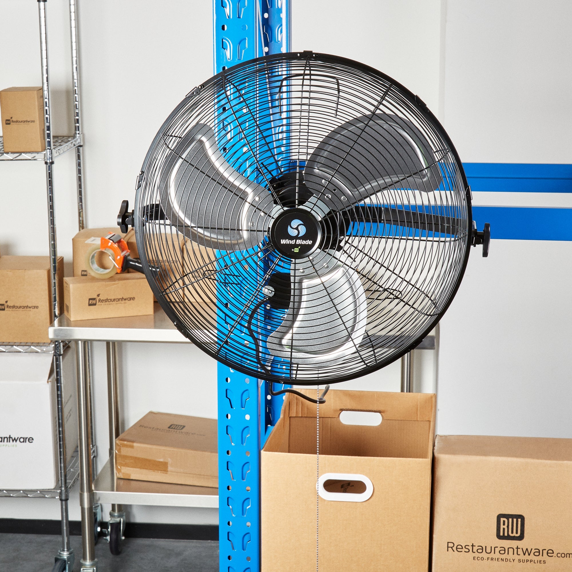 Wind Blade 3-Speed Industrial Wall-Mount Fan - Tilt Head, 1/6 HP, 4,650 CFM - 20" - 1 count box