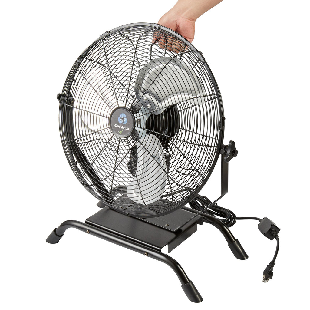 Wind Blade 3-Speed Industrial Floor / Wall-Mount Fan - Tilt Head, 1/7 HP, 4,020 CFM - 18" - 1 count box