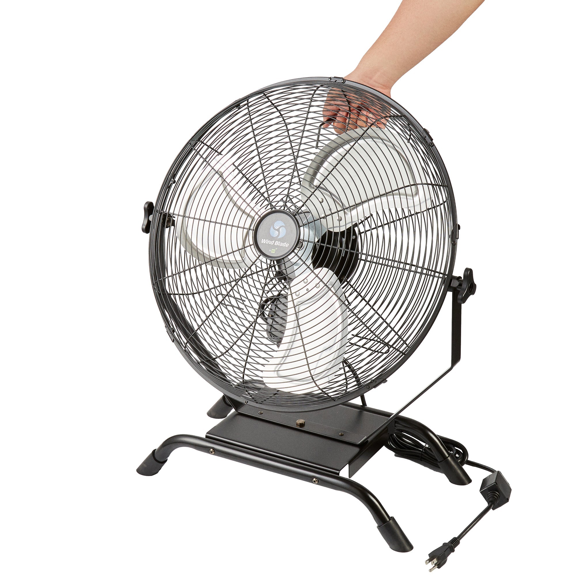 Wind Blade 3-Speed Industrial Floor / Wall-Mount Fan - Tilt Head, 1/6 HP, 4,650 CFM - 20" - 1 count box