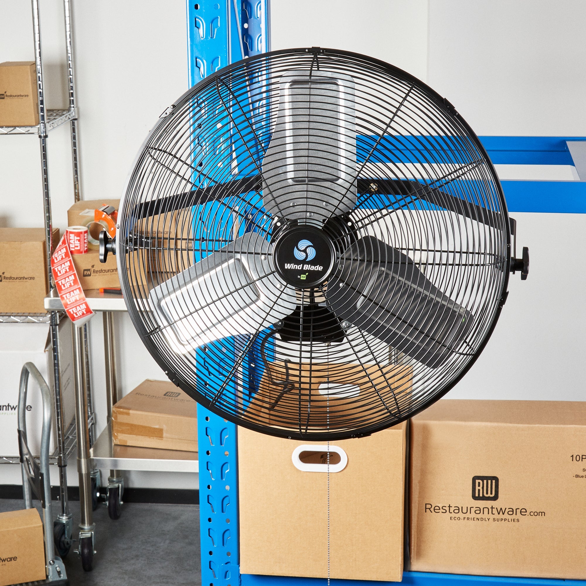 Wind Blade 3-Speed Industrial Wall-Mount Fan - Tilt Head, 1/3 HP, 6,250 CFM - 24" - 1 count box