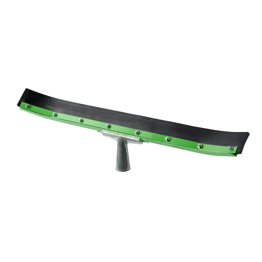 Clean Tek Professional Green Steel Heavy-Duty Floor Squeegee - Curved - 24" - 1 count box