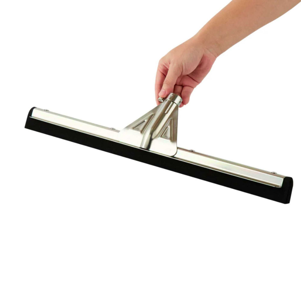 Clean Tek Professional Steel Heavy-Duty Floor Squeegee - Double Rubber - 21 3/4" - 1 count box
