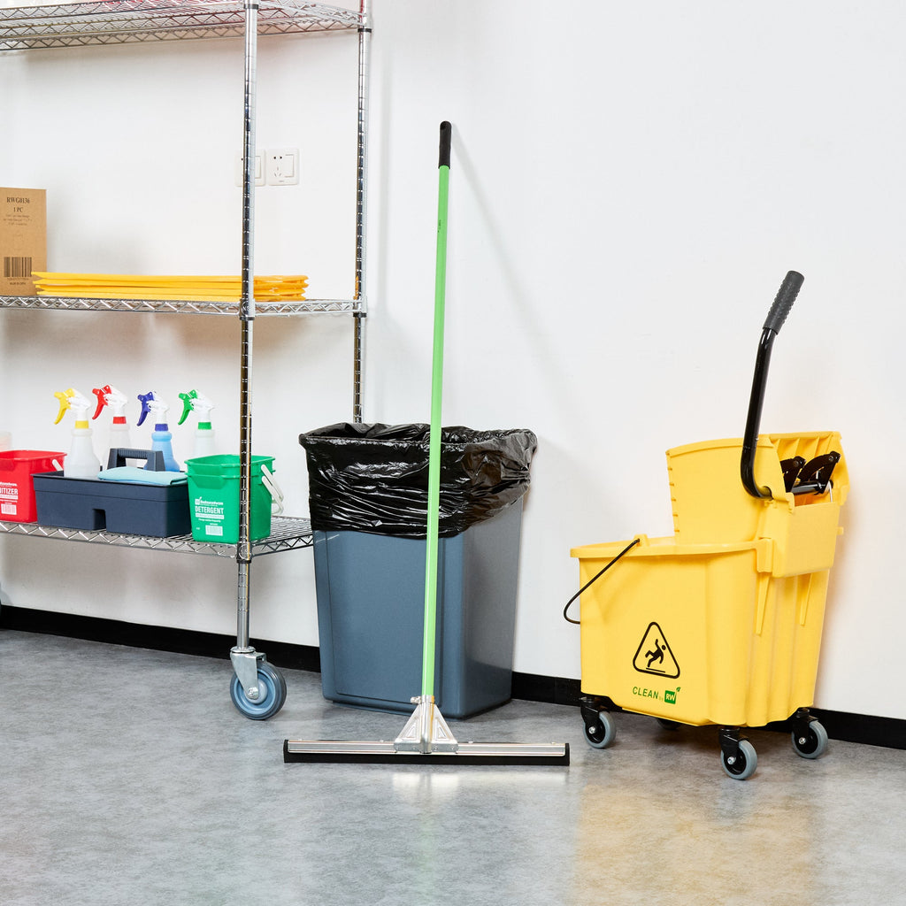 Clean Tek Professional Green Steel Handle - for Floor Squeegee - 55" - 1 count box