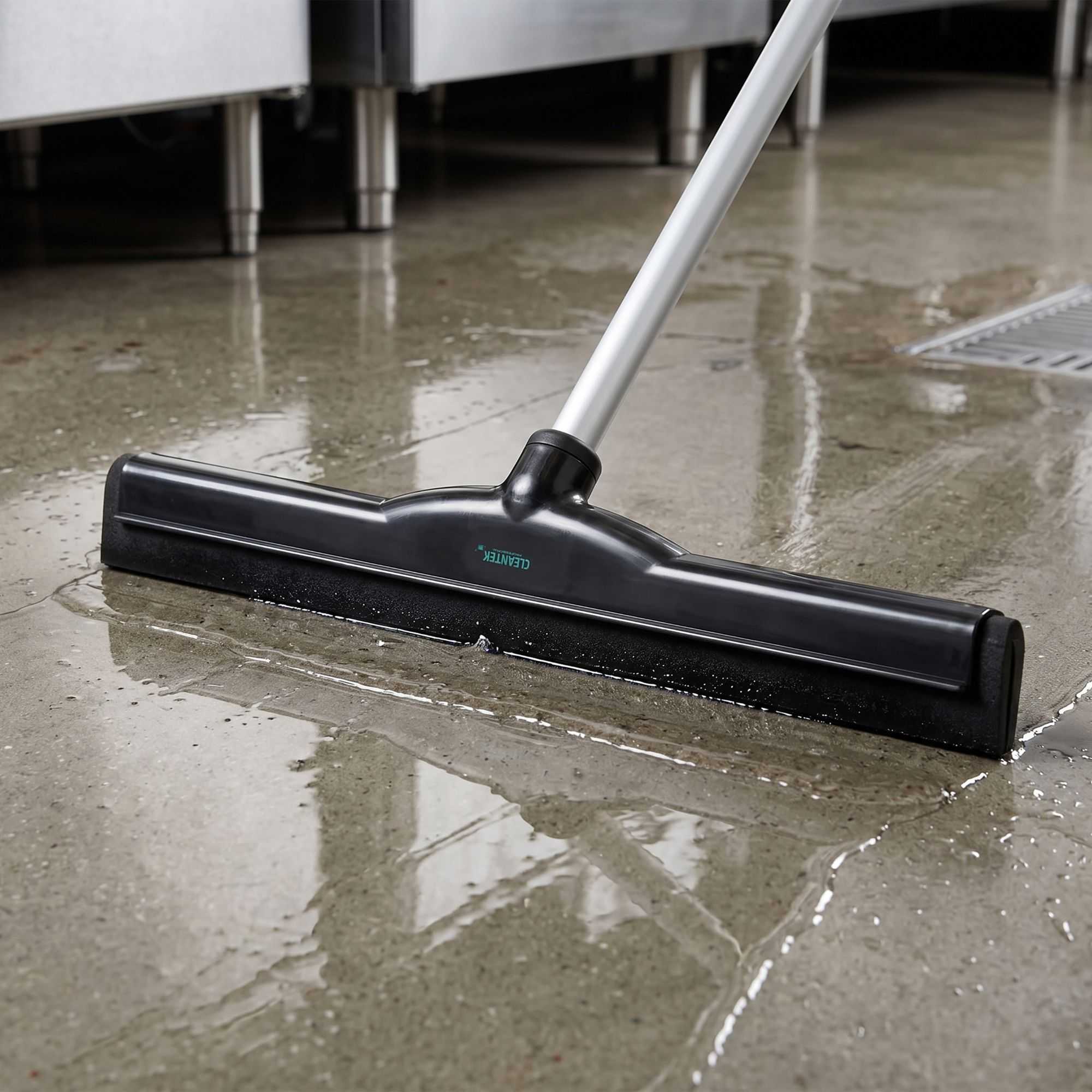 Clean Tek Professional Black Plastic Floor Squeegee - 18" - 1 count box