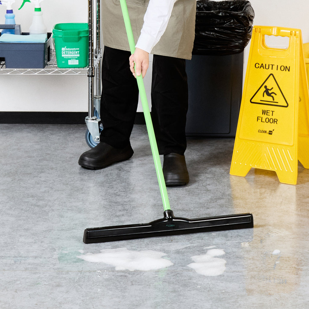 Clean Tek Professional Black Plastic Floor Squeegee - 24" - 1 count box