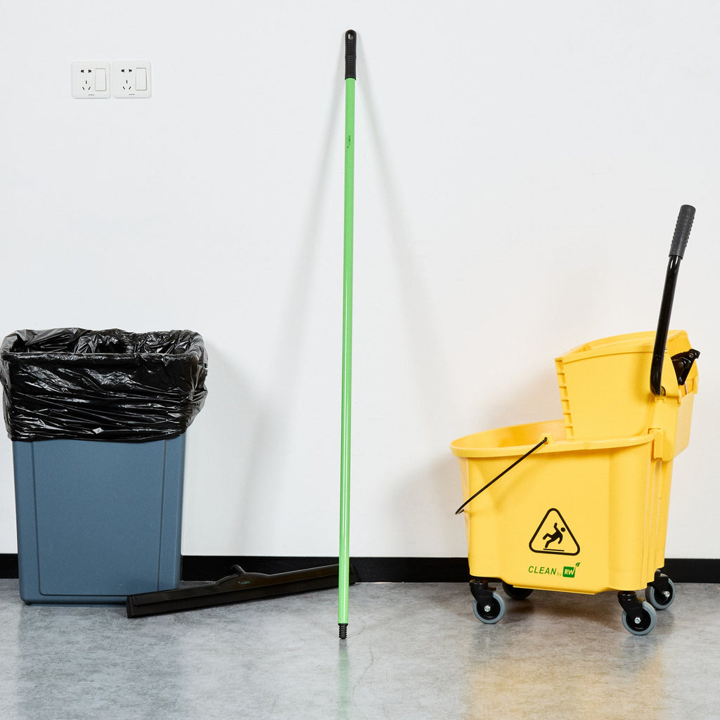 Clean Tek Professional Green Steel Handle - for Window Strip Washer and Floor Squeegee - Threaded - 55" - 1 count box