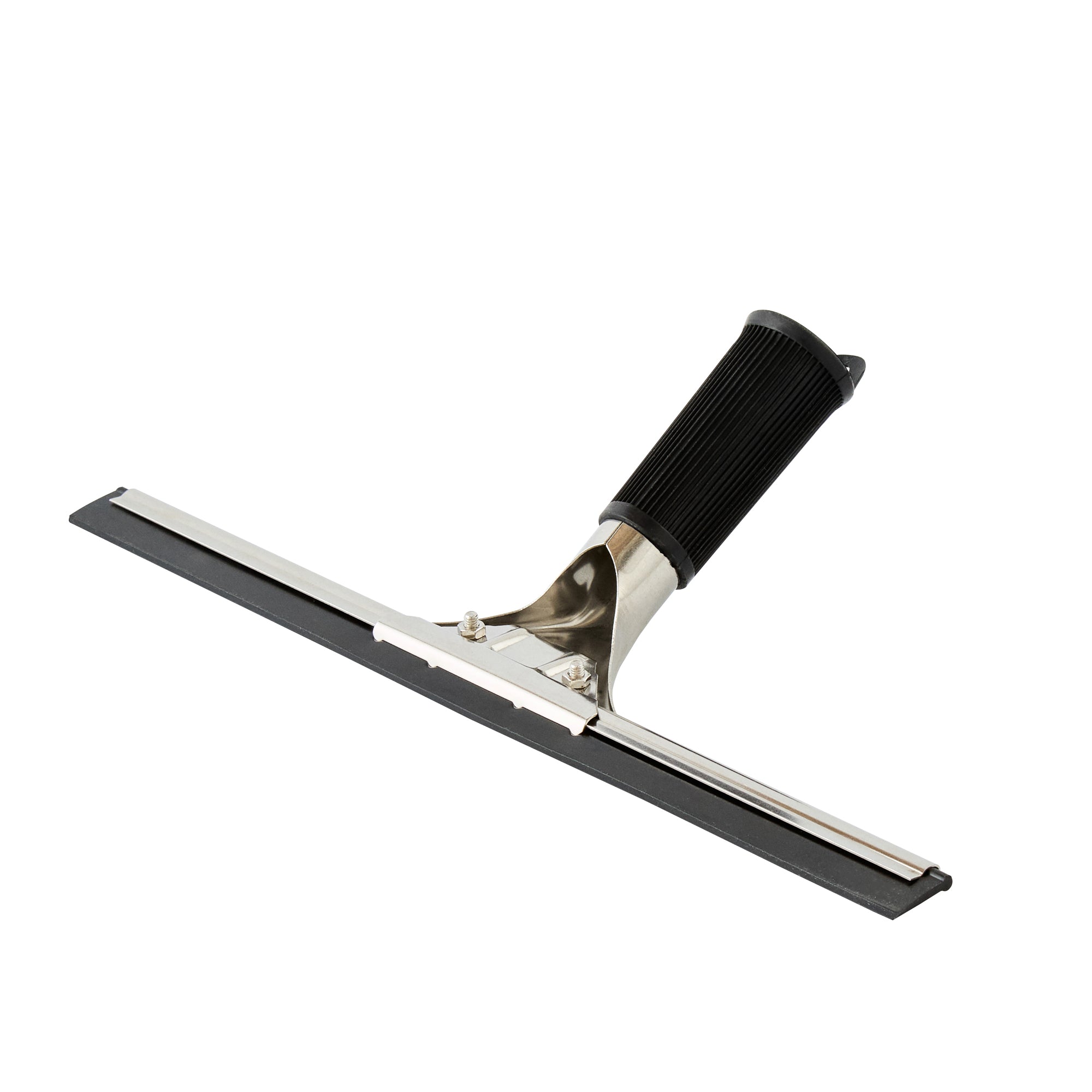 Clean Tek Professional Stainless Steel Window Squeegee - with Black Rubber Grip - 11 3/4" - 1 count box