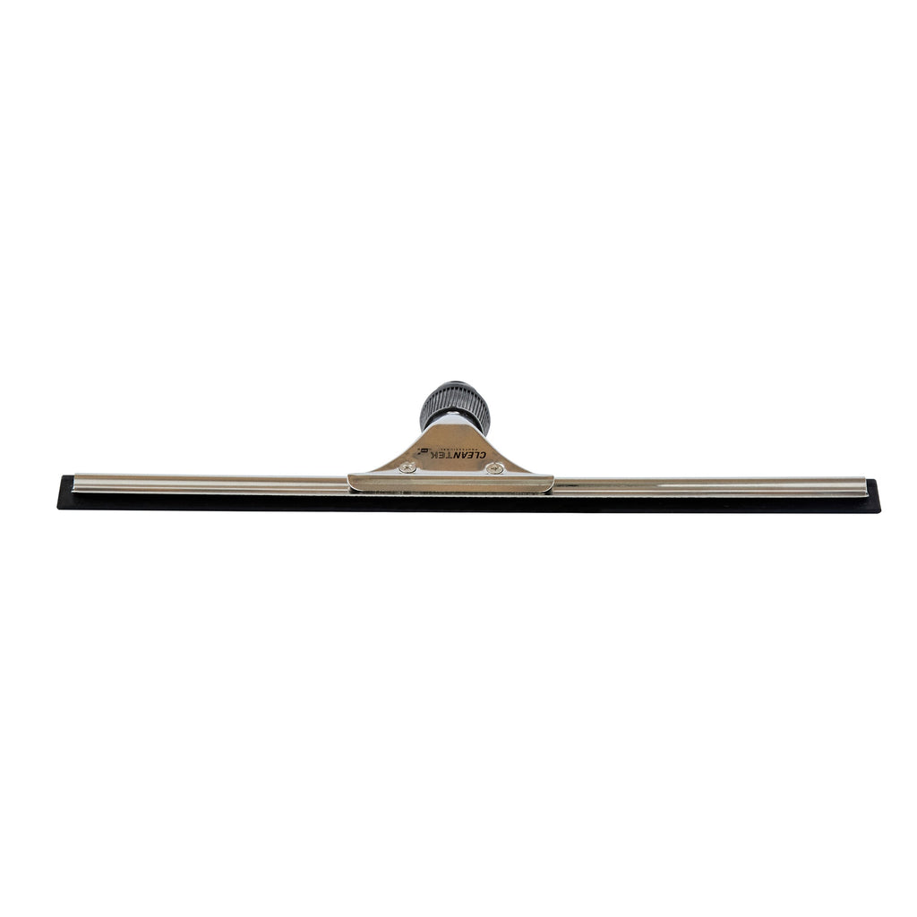 Clean Tek Professional Stainless Steel Window Squeegee - with Black Rubber Grip - 13 3/4" - 1 count box