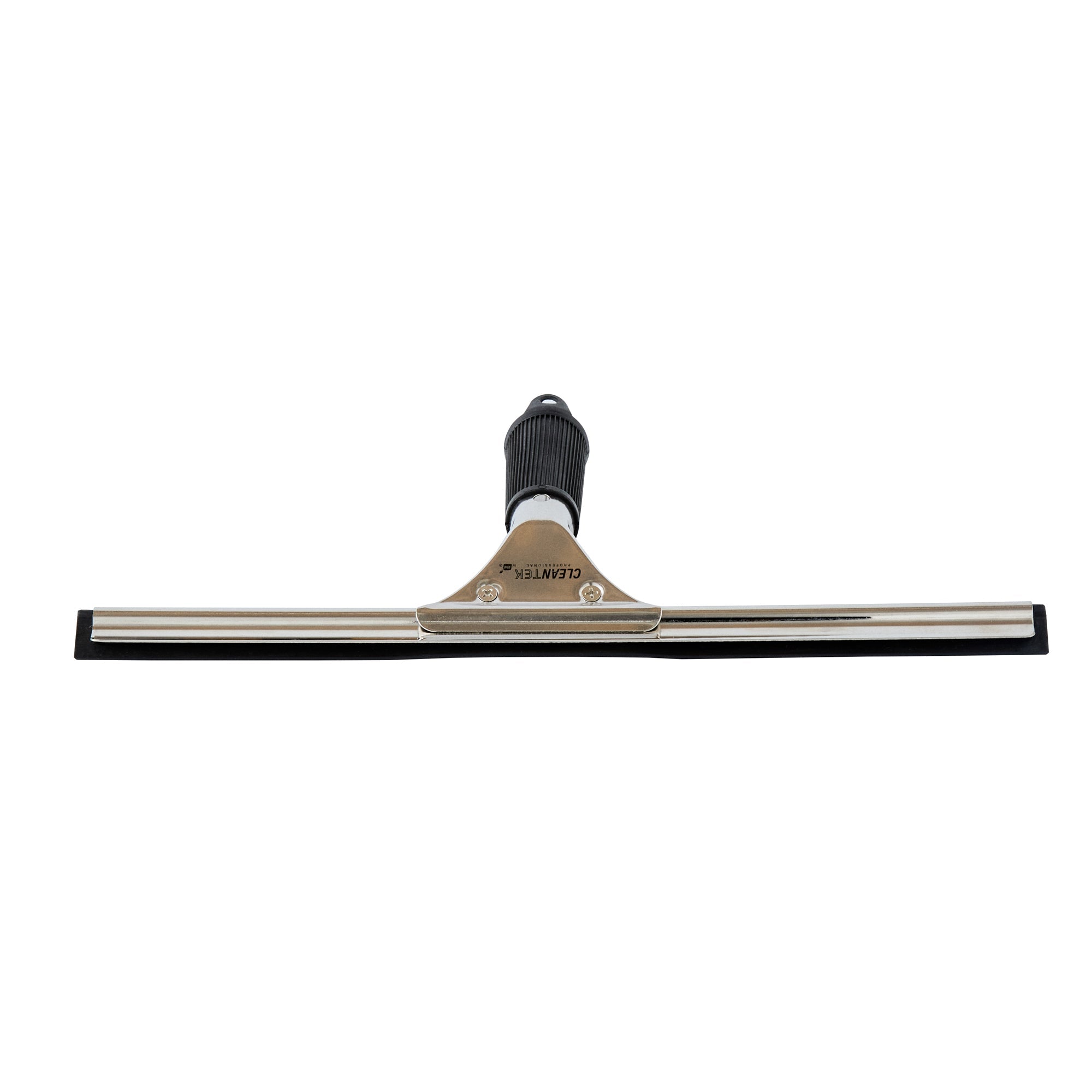 Clean Tek Professional Stainless Steel Window Squeegee - with Black Rubber Grip - 13 3/4" - 1 count box