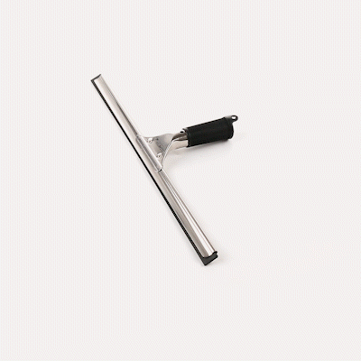 Clean Tek Professional Stainless Steel Window Squeegee - with Black Rubber Grip - 17 3/4" - 1 count box
