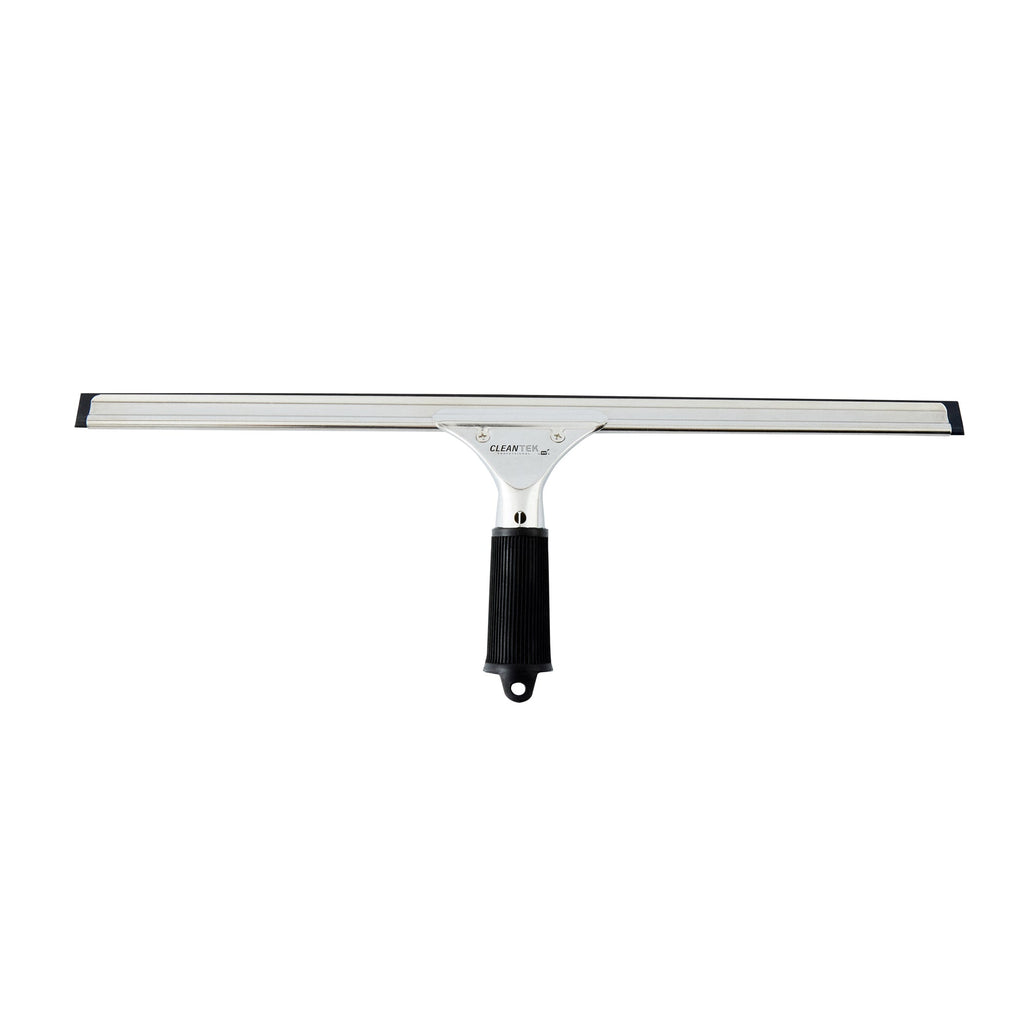 Clean Tek Professional Stainless Steel Window Squeegee - with Black Rubber Grip - 17 3/4" - 1 count box