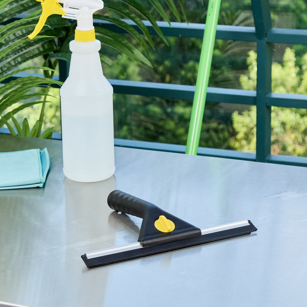 Clean Tek Professional Black Plastic Window Squeegee - 9 3/4" - 1 count box