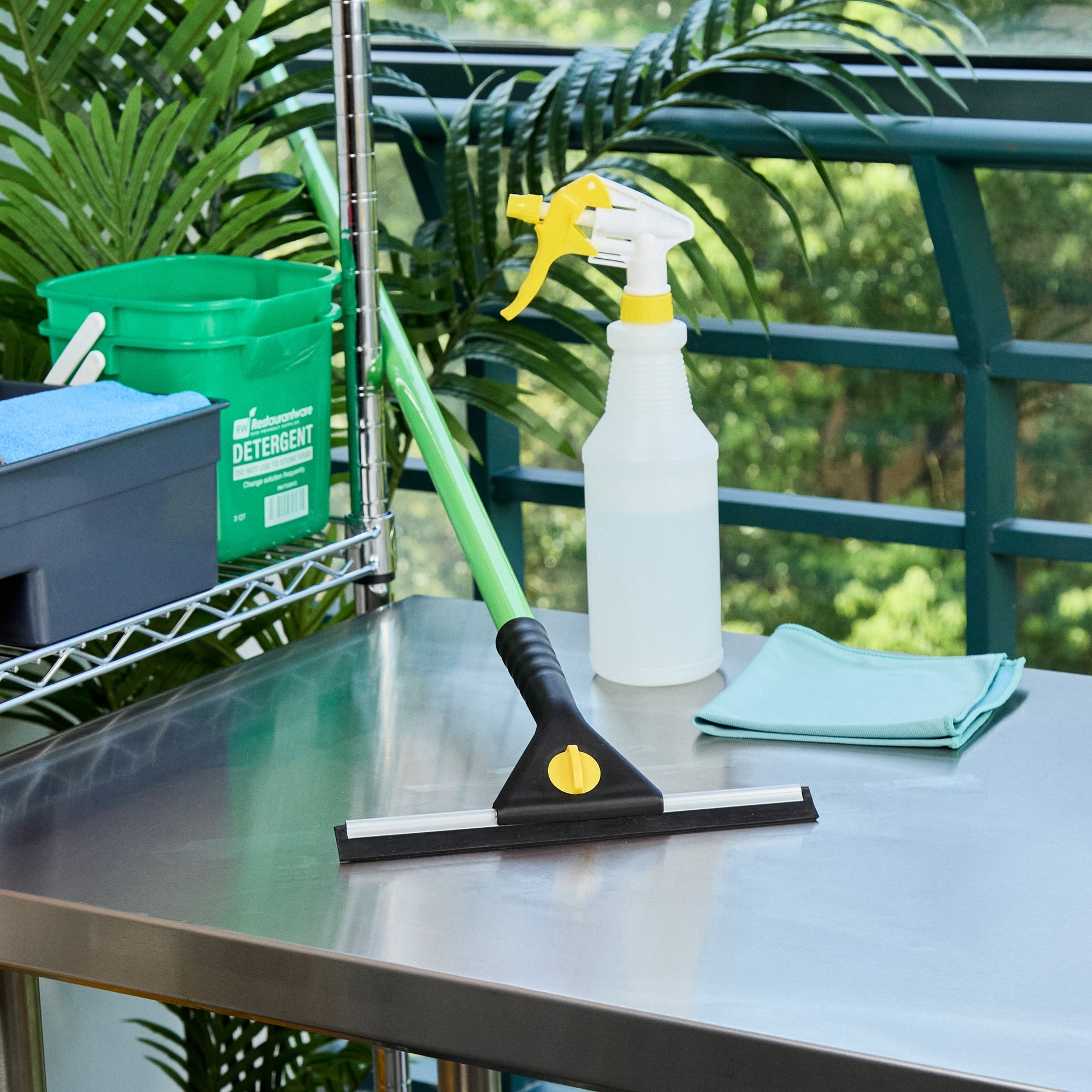 Clean Tek Professional Black Plastic Window Squeegee - 9 3/4" - 1 count box