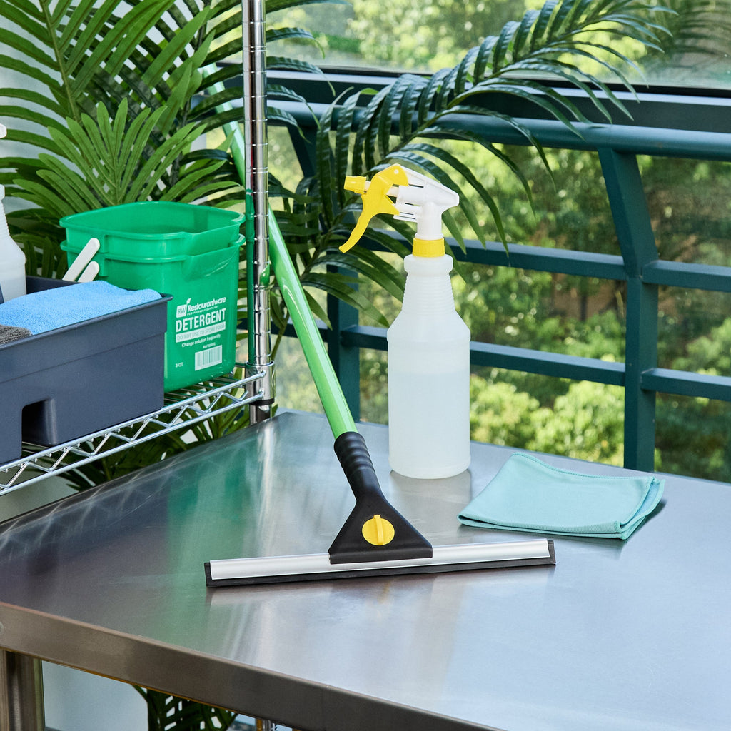 Clean Tek Professional Black Plastic Window Squeegee - 11 3/4" - 1 count box