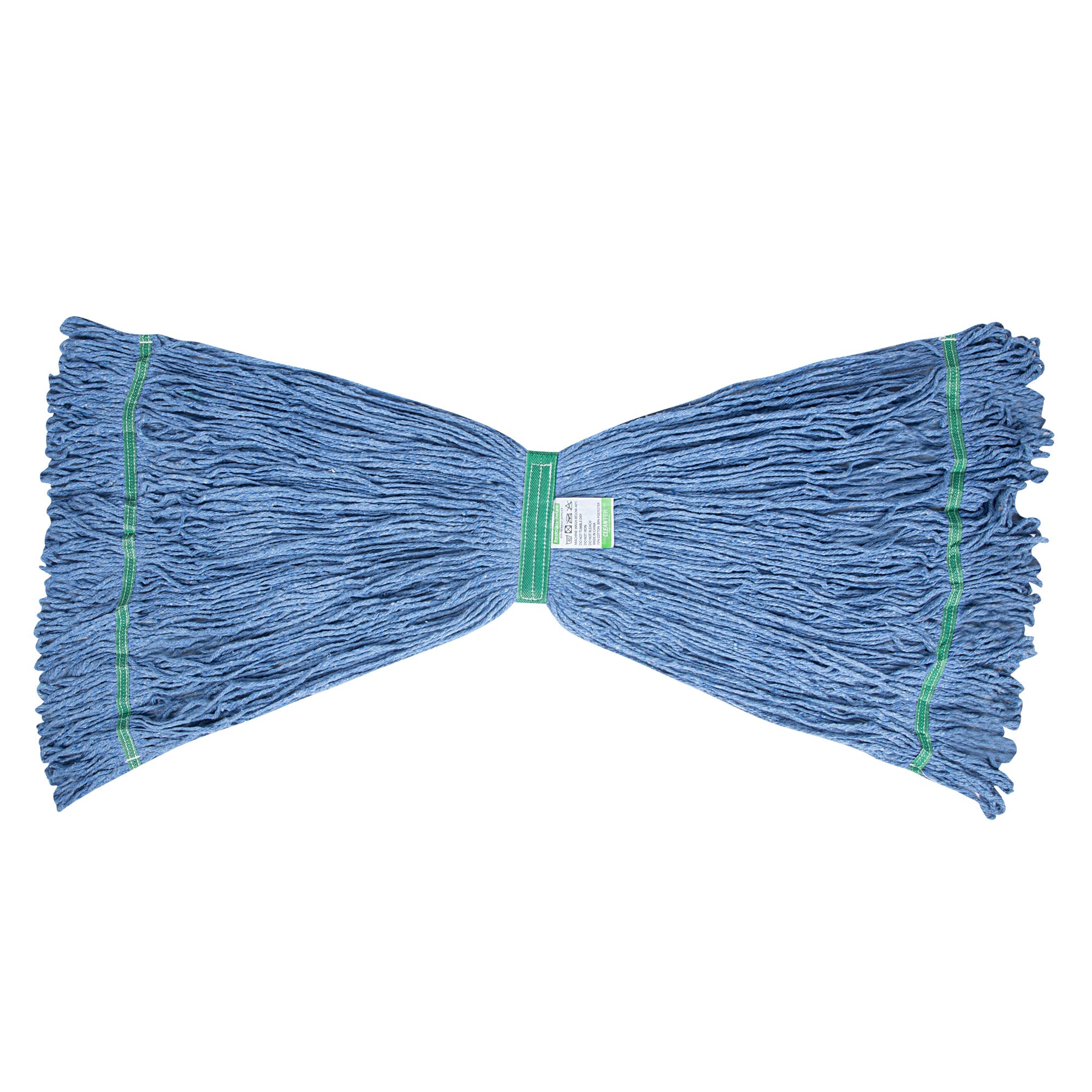 Clean Tek Professional 24 oz Blue Cotton Blend Heavy Duty Wet Mop Head - with 1 1/4" Headband- 1 count box