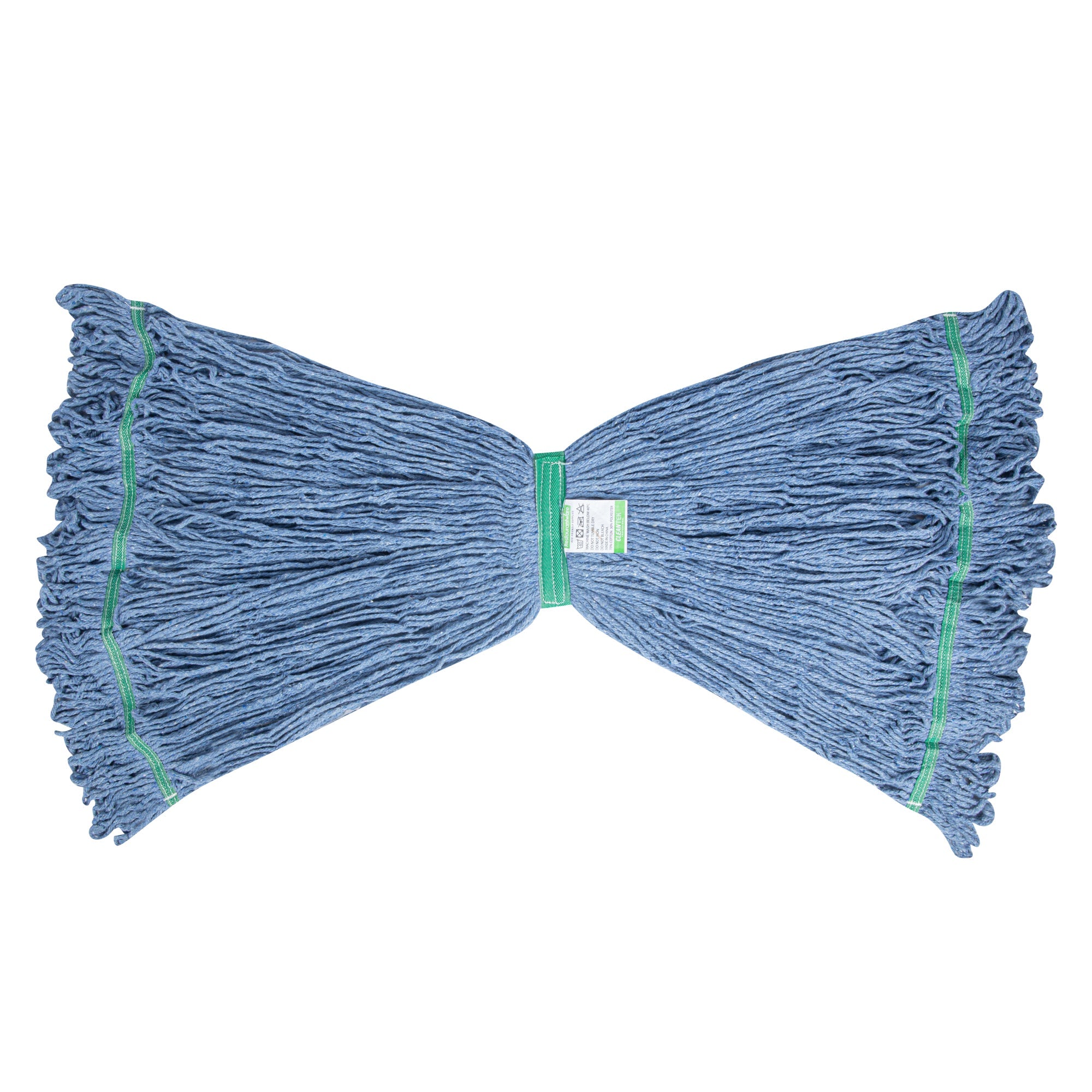 Clean Tek Professional 32 oz Blue Cotton Blend Heavy Duty Wet Mop Head - with 1 1/4" Headband- 1 count box