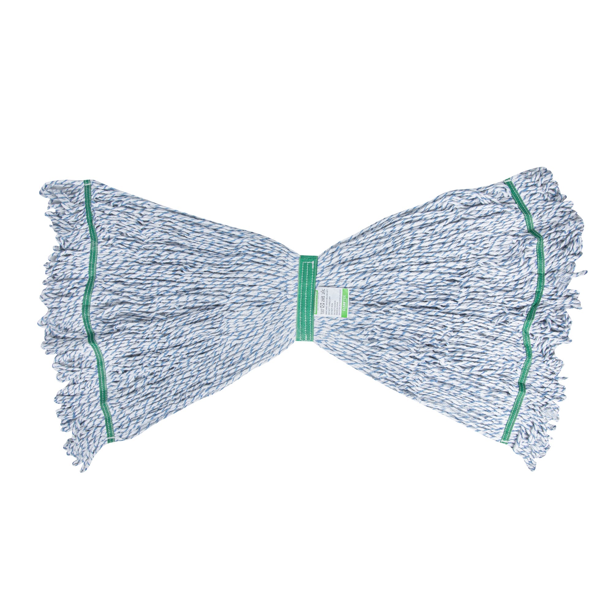 Clean Tek Professional 24 oz Blue Cotton Blend Finishing Wet Mop Head - with 1 1/4" Headband- 1 count box