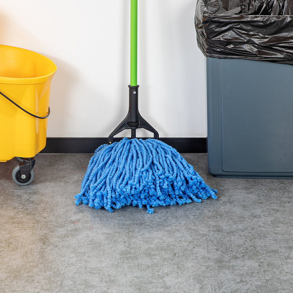 Clean Tek Professional 24 oz Blue Microfiber Wet Mop Head - with 1 1/4" Headband - 1 count box