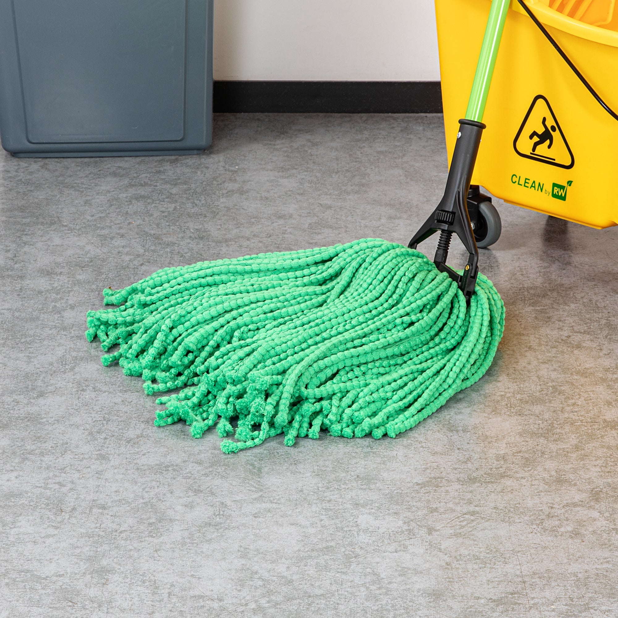 Clean Tek Professional 24 oz Green Microfiber Wet Mop Head - with 1 1/4" Headband - 1 count box