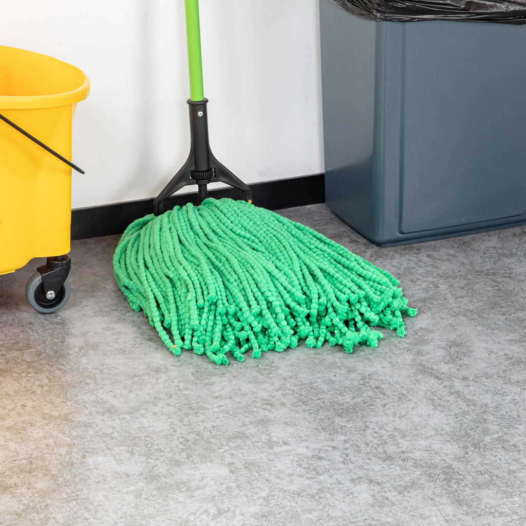 Clean Tek Professional 24 oz Green Microfiber Wet Mop Head - with 1 1/4" Headband - 1 count box