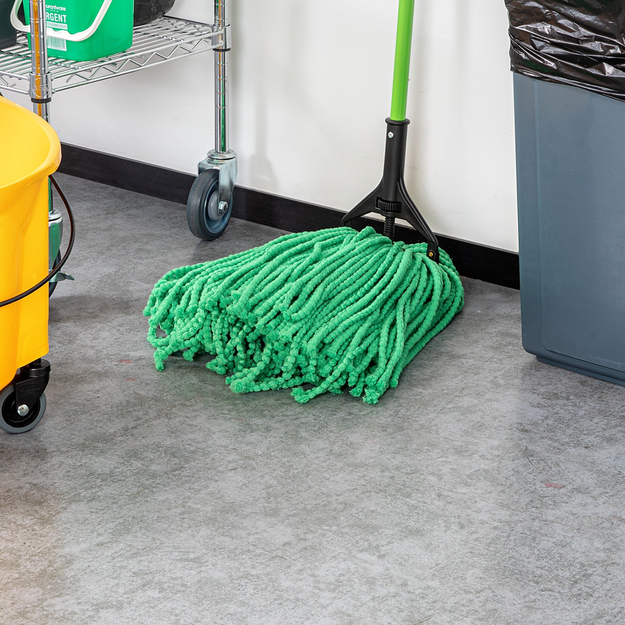 Clean Tek Professional 24 oz Green Microfiber Wet Mop Head - with 1 1/4" Headband - 1 count box