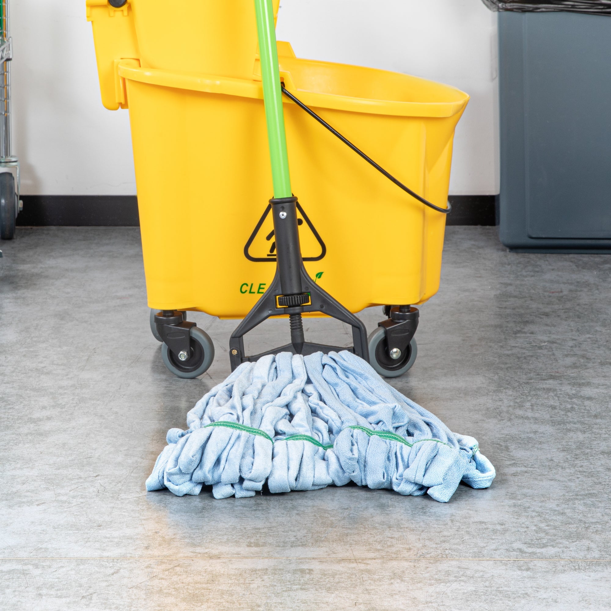 Clean Tek Professional 24 oz Blue Microfiber Heavy Duty Wet Mop Head - with 1 1/4" Headband- 1 count box