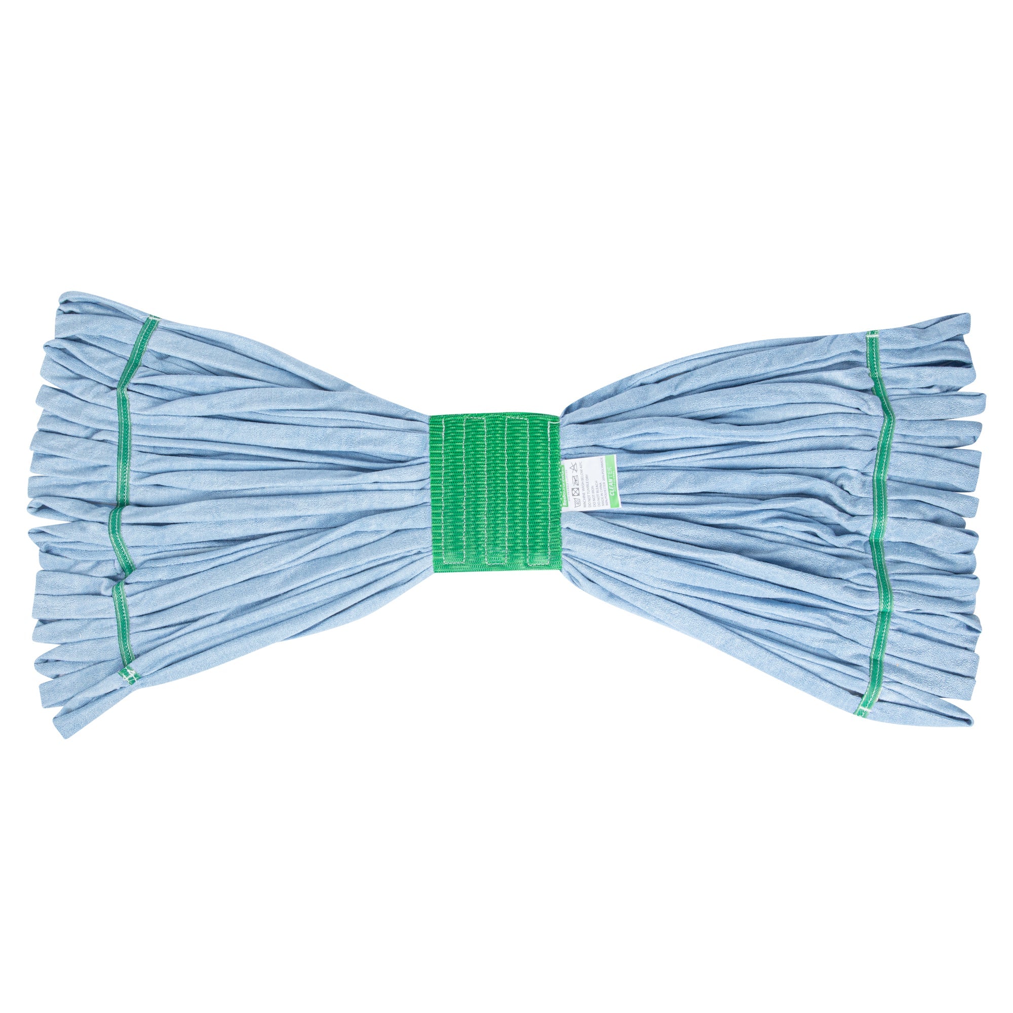 Clean Tek Professional 18 oz Blue Microfiber Heavy Duty Wet Mop Head - with 5" Headband- 1 count box