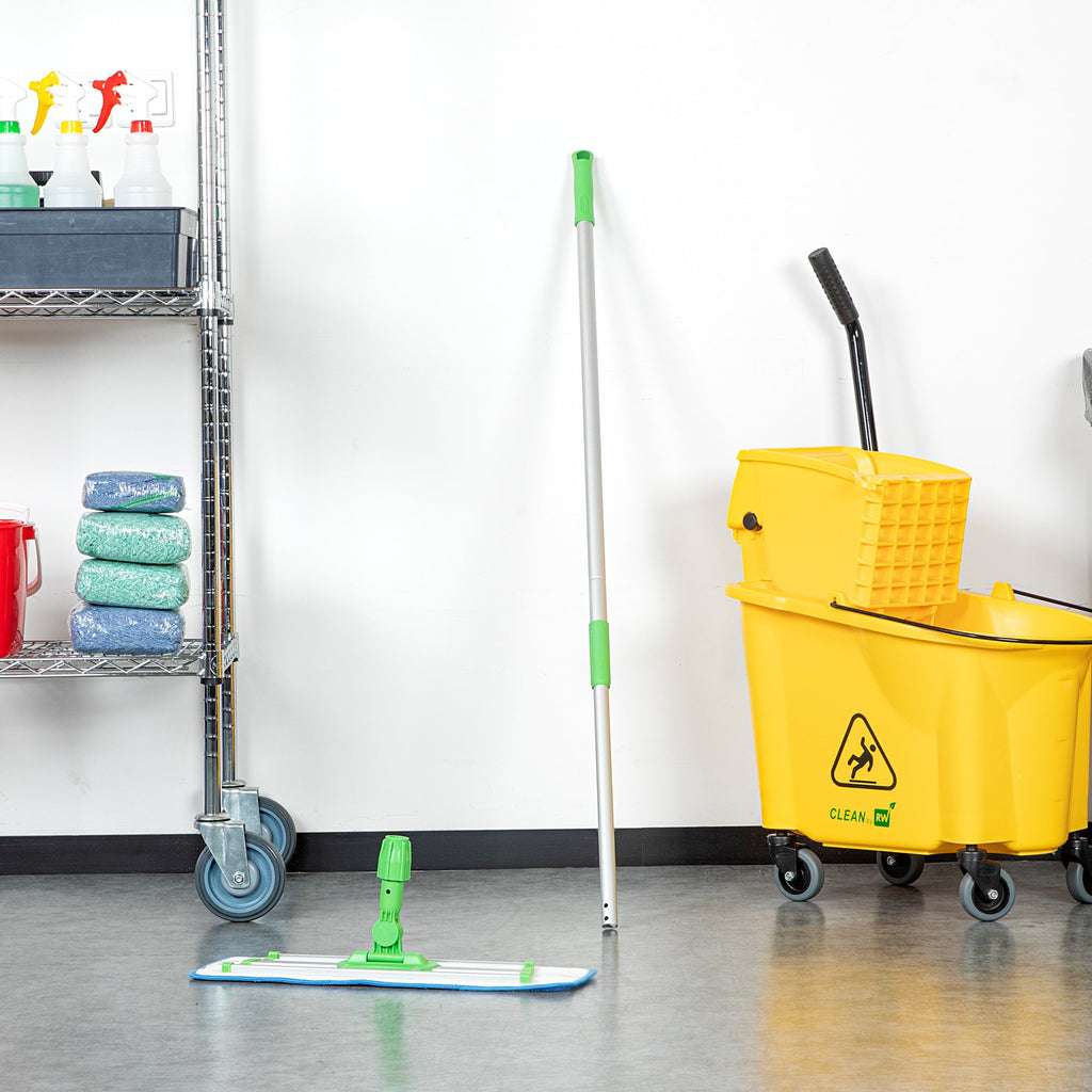 Clean Tek Professional Green Aluminum Telescopic Mop Handle - 60" - 1 count box