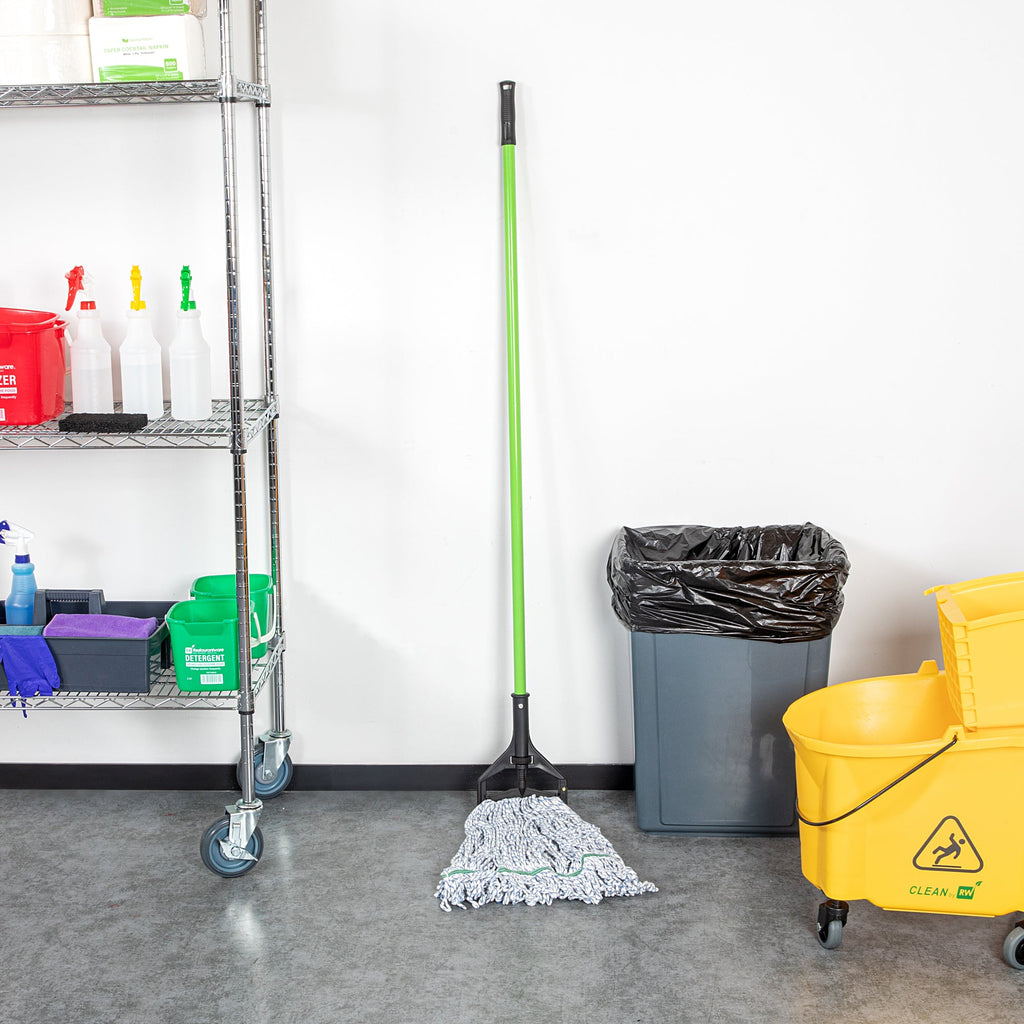 Clean Tek Professional Green Metal Quick Release Mop Handle - 60" - 1 count box