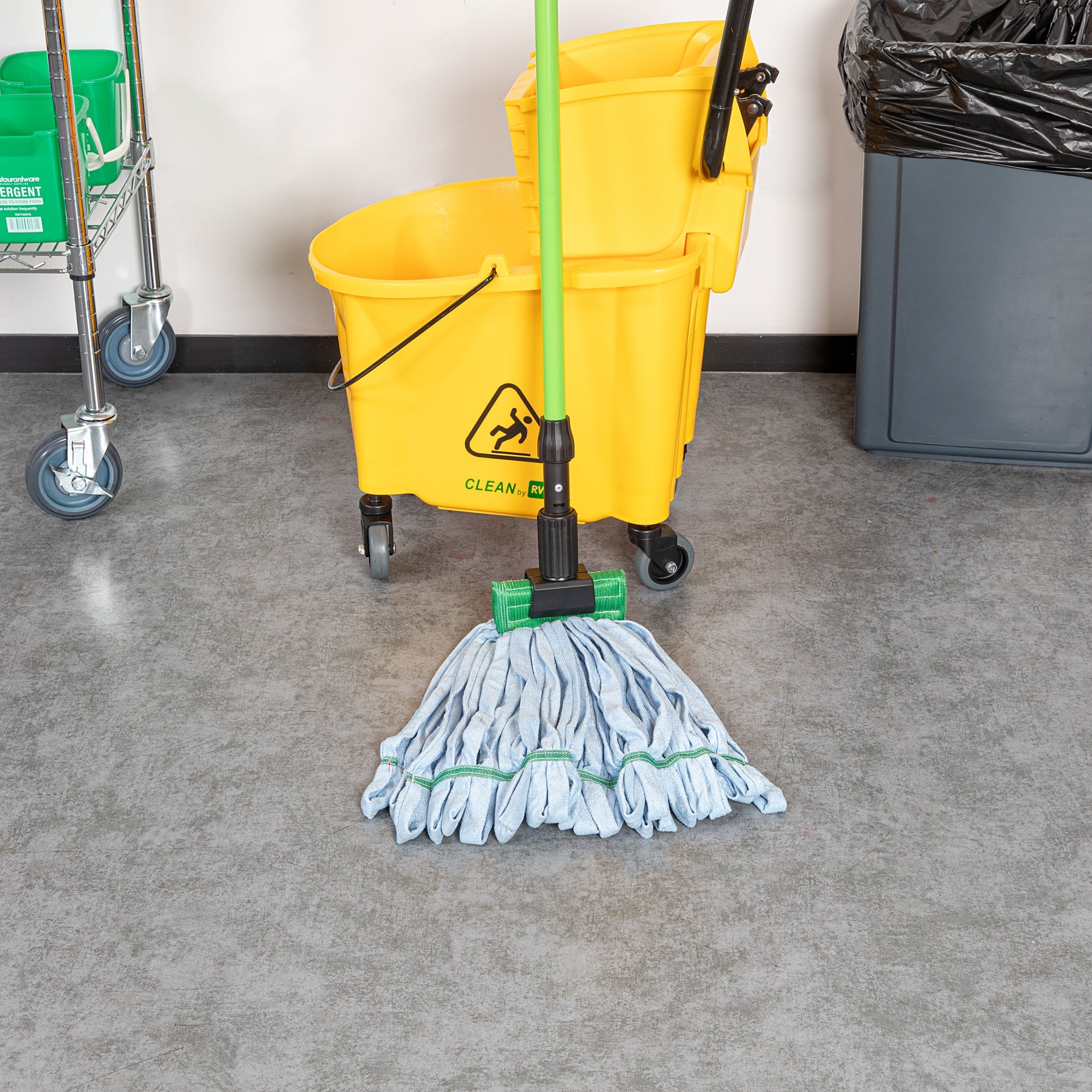 Clean Tek Professional Green Metal Jaw Style Mop Handle - 60" - 1 count box
