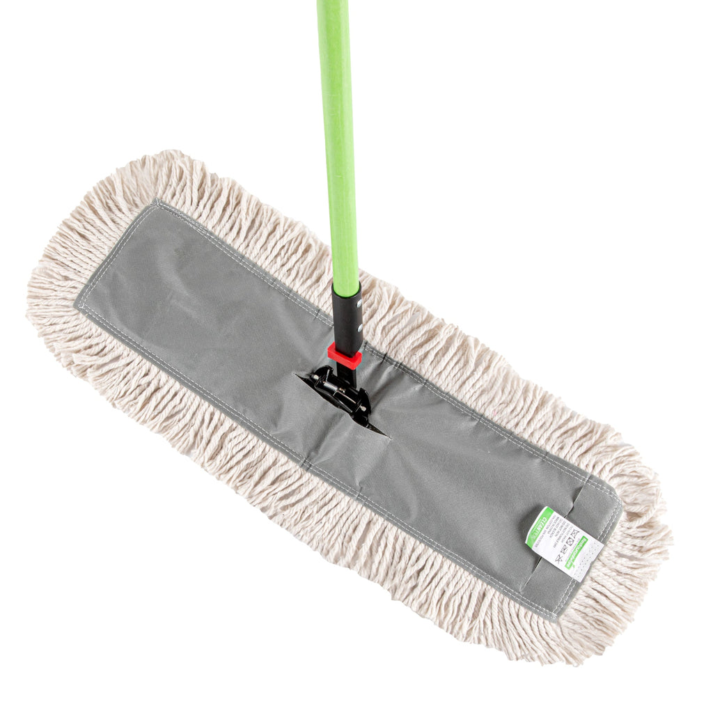 Clean Tek Professional Cotton Dust / Dry Mop - with 64" Handle - 24" x 5" - 1 count box