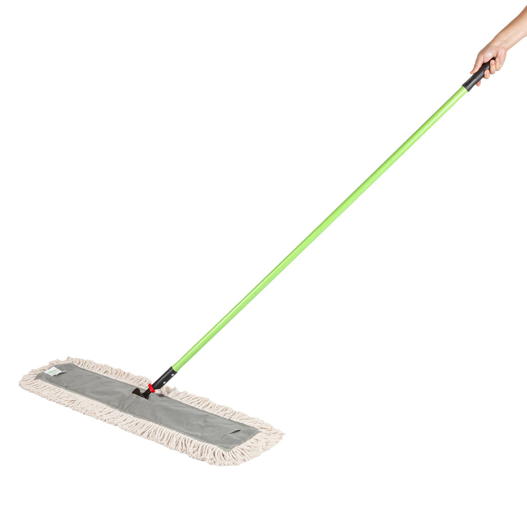 Clean Tek Professional Cotton Dust / Dry Mop - with 64" Handle - 35 3/4" x 5" - 1 count box