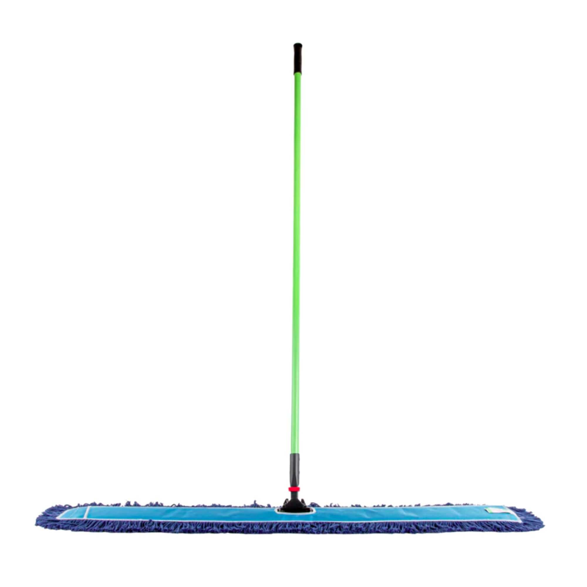 Clean Tek Professional Blue Cotton-Poly Blend Dust / Dry Mop - with 64" Handle - 48" x 5" - 1 count box