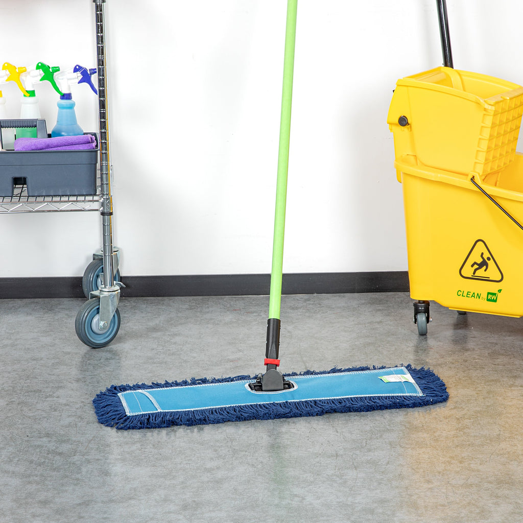 Clean Tek Professional Blue Cotton-Poly Dust Mop Head - 24" x 5" - 1 count box