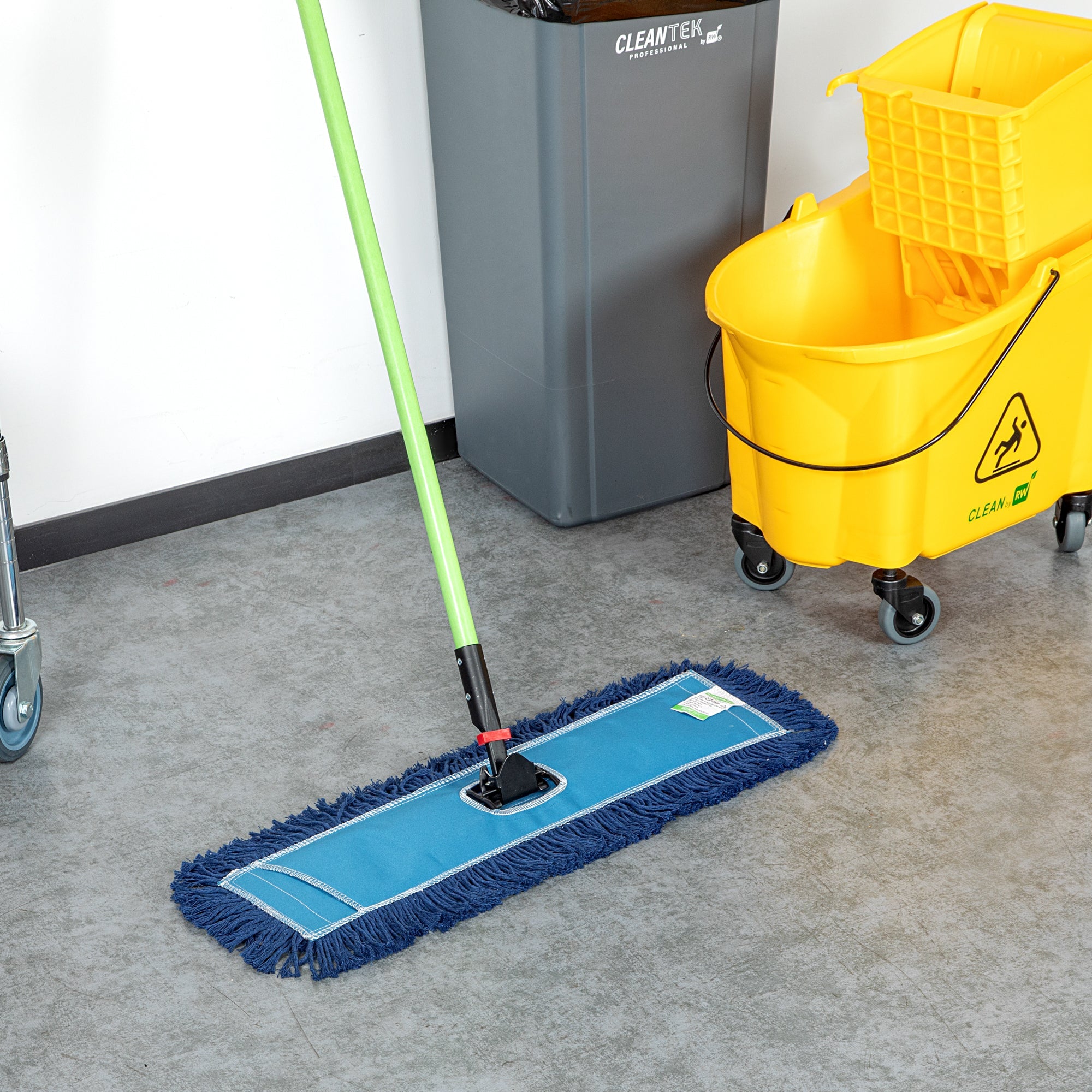 Clean Tek Professional Blue Cotton-Poly Dust Mop Head - 24" x 5" - 1 count box