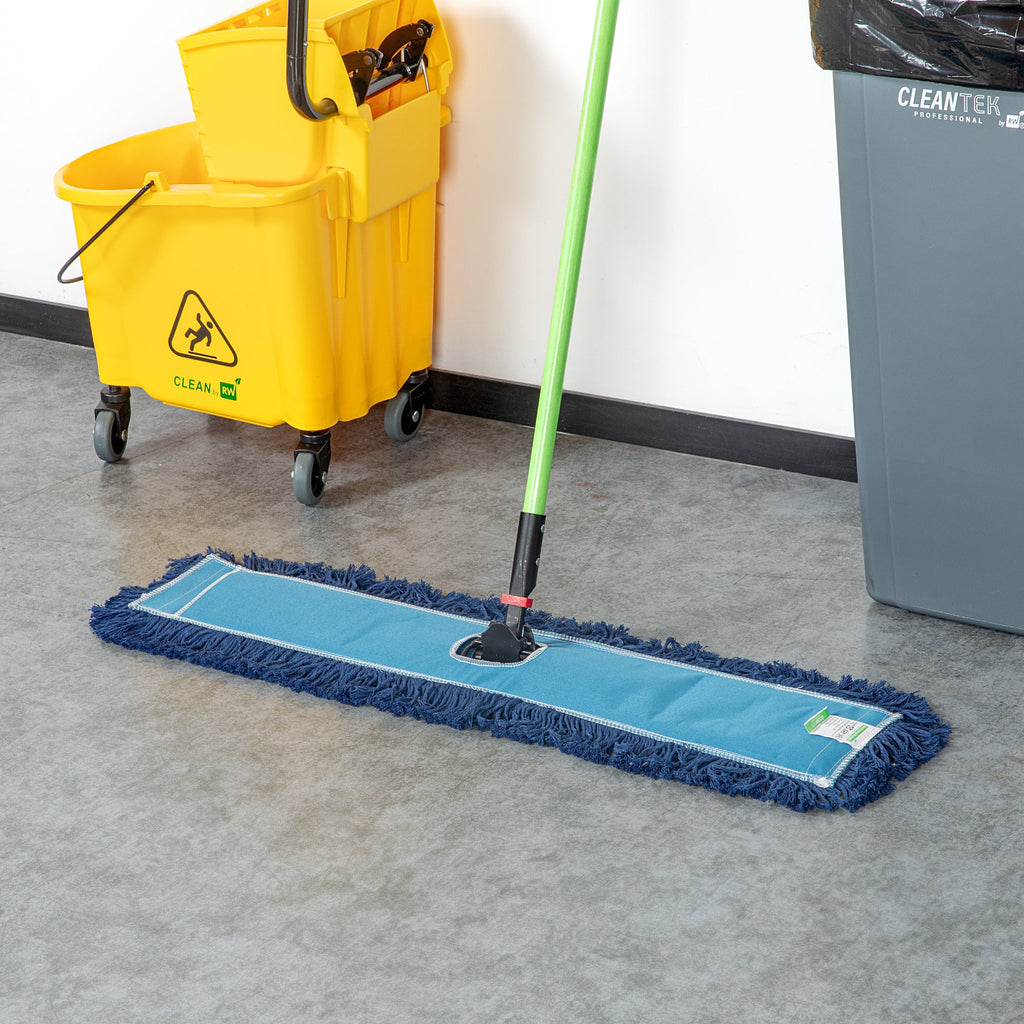 Clean Tek Professional Blue Cotton-Poly Dust Mop Head - 35 3/4" x 5" - 1 count box