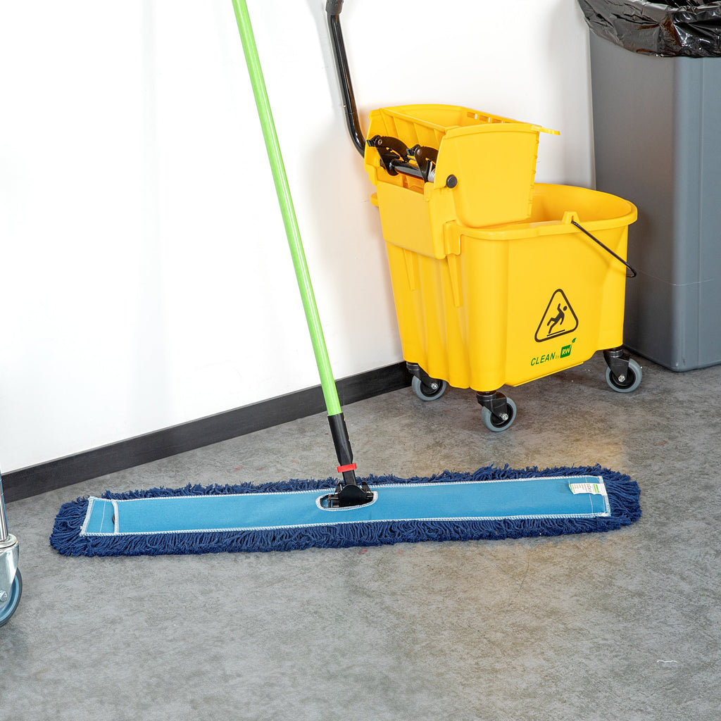 Clean Tek Professional Blue Cotton-Poly Dust Mop Head - 35 3/4" x 5" - 1 count box