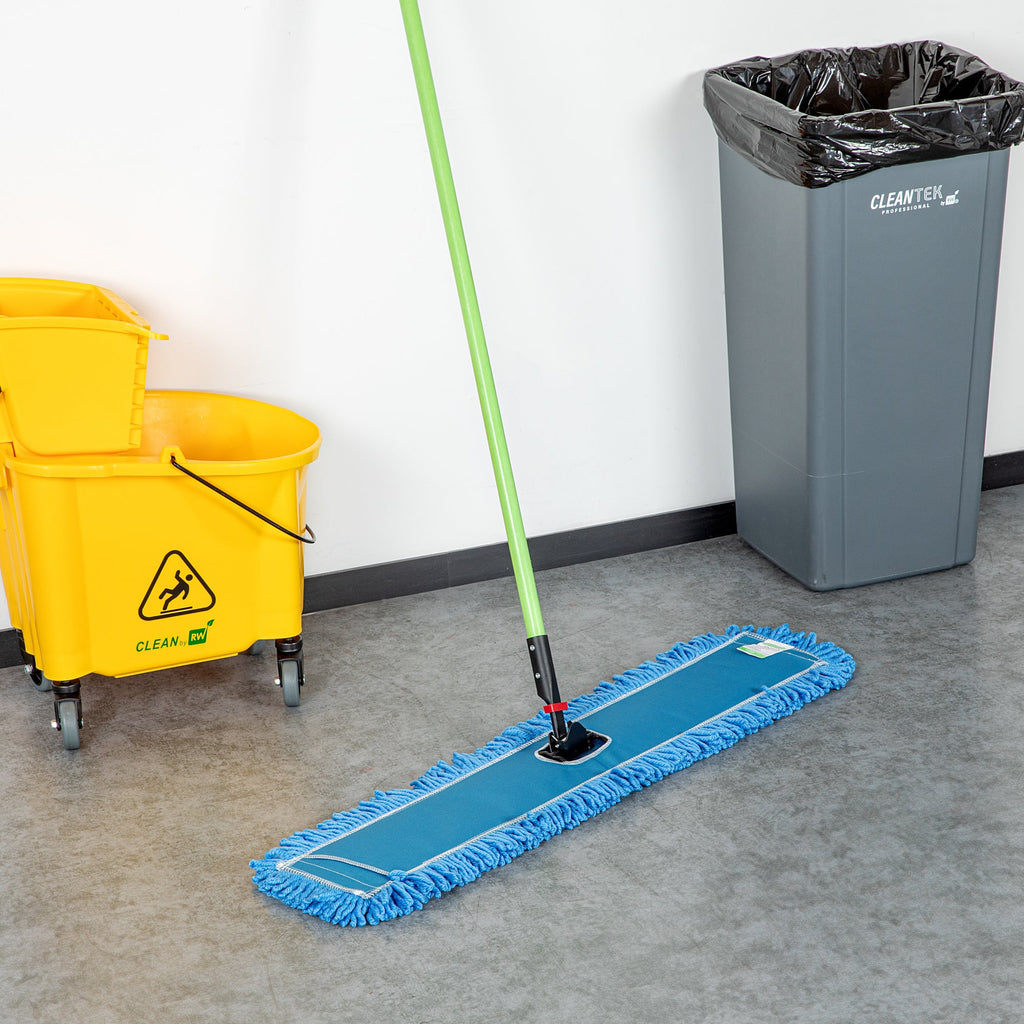 Clean Tek Professional Blue Microfiber Dust / Dry Mop Head - Looped - 36" - 1 count box