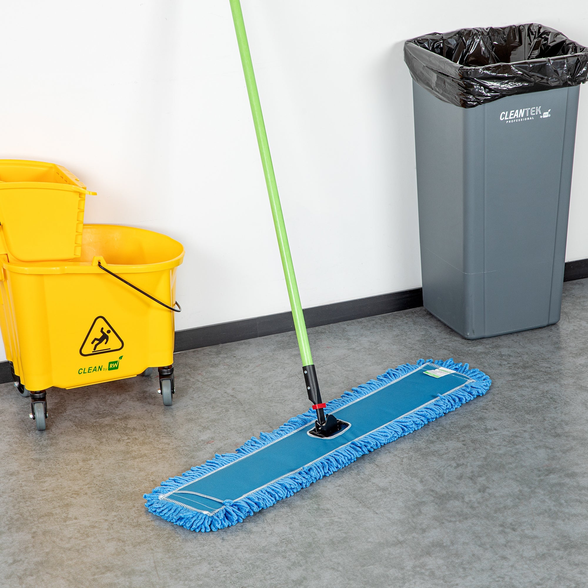 Clean Tek Professional Blue Microfiber Dust / Dry Mop Head - Looped - 36" - 1 count box