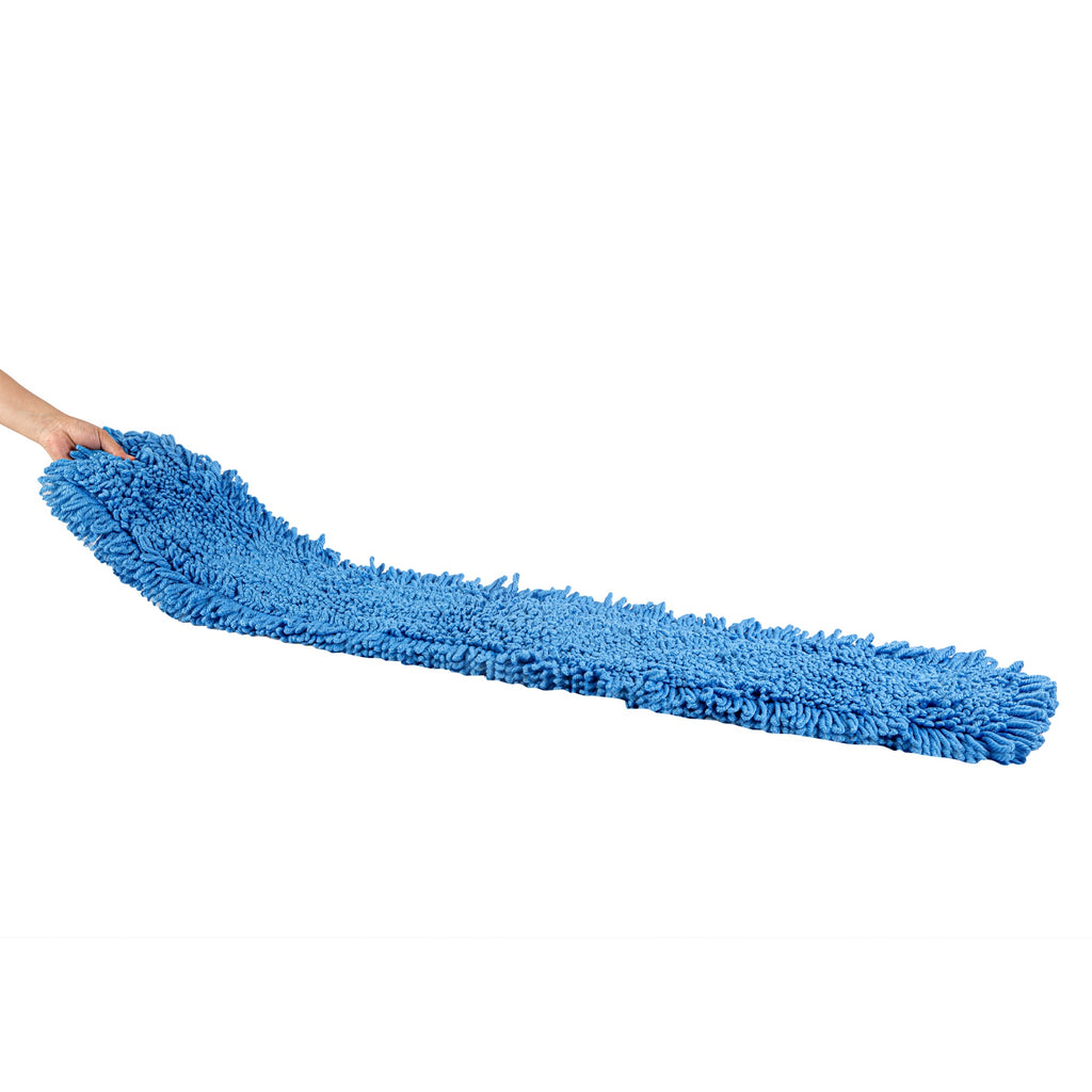Clean Tek Professional Blue Microfiber Dust / Dry Mop Head - Looped - 48" - 1 count box