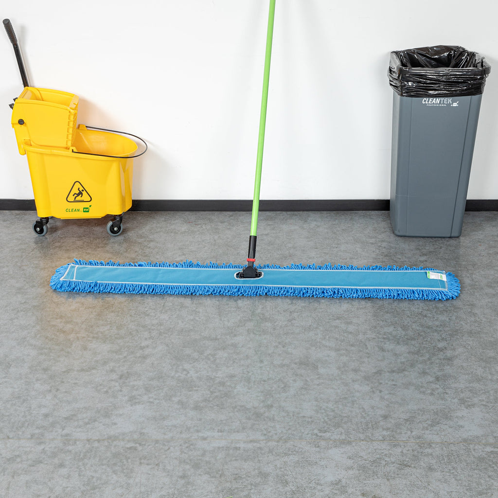 Clean Tek Professional Blue Microfiber Dust / Dry Mop Head - Looped - 60" - 1 count box