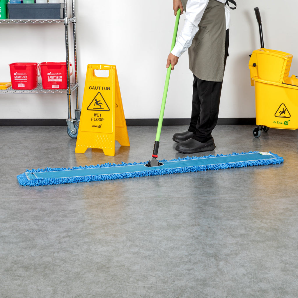 Clean Tek Professional Blue Microfiber Dust / Dry Mop Head - Looped - 60" - 1 count box