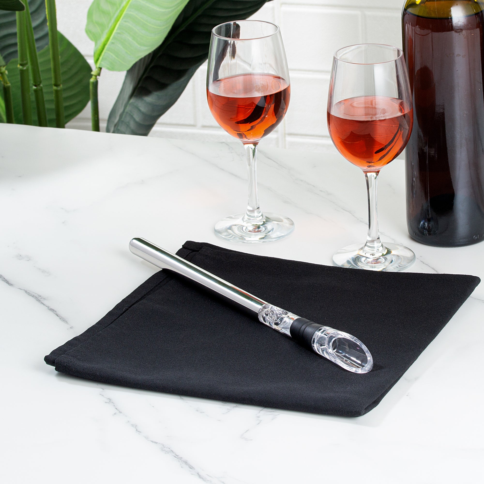 Bar Lux Stainless Steel Wine Chiller Stick / Pourer - with Aerator - 12 3/4" - 1 count box