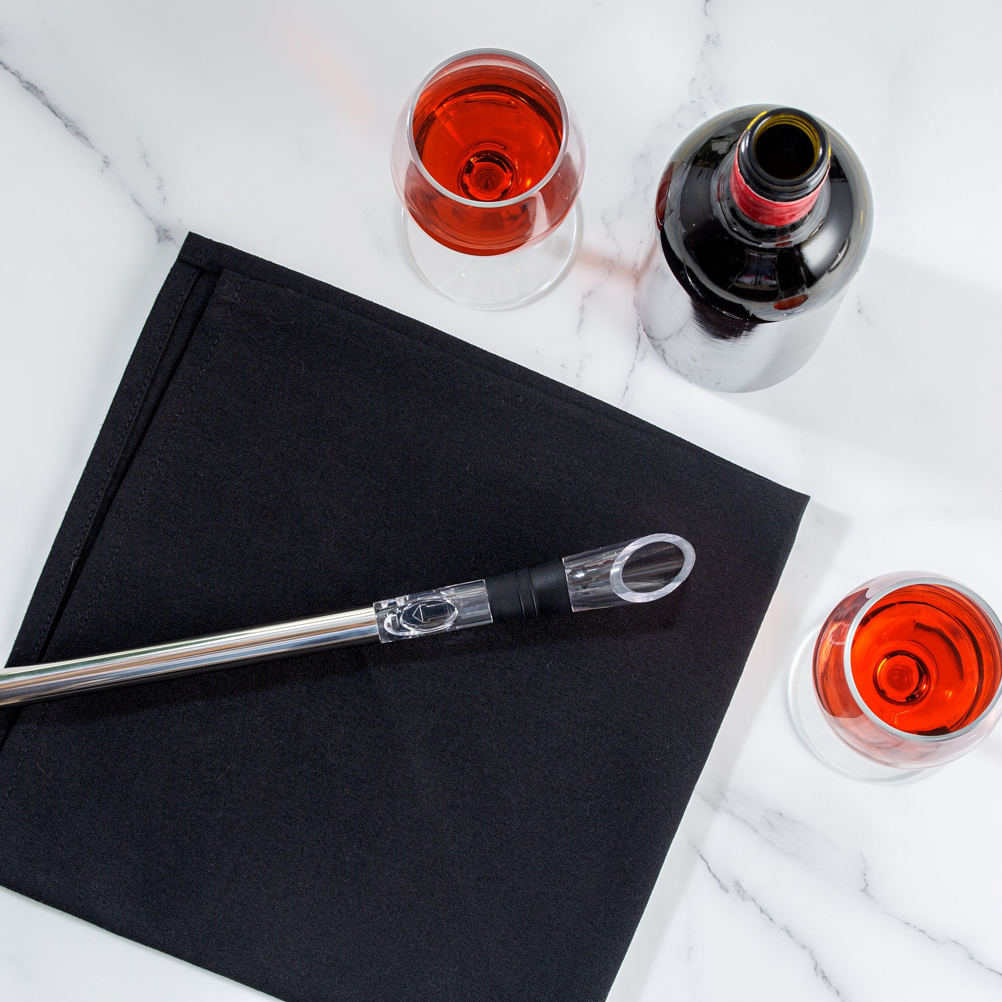 Bar Lux Stainless Steel Wine Chiller Stick / Pourer - with Aerator - 12 3/4" - 1 count box
