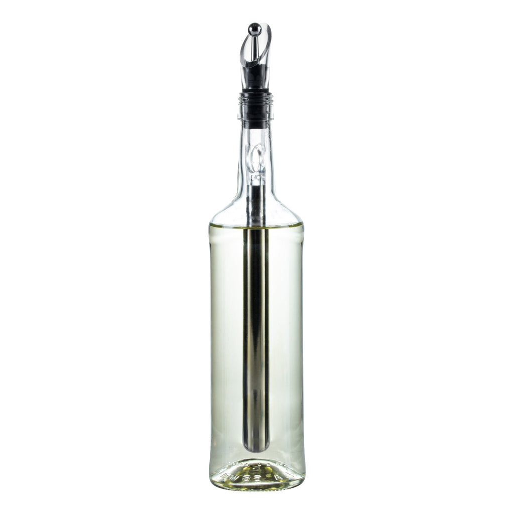 Bar Lux Stainless Steel Wine Chiller Stick / Pourer - with Aerator and Stopper - 12 3/4" - 1 count box