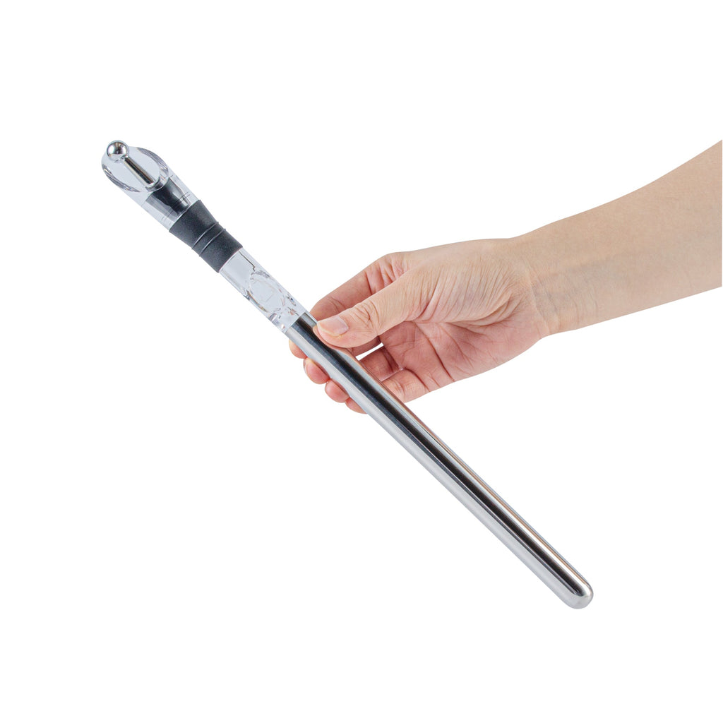 Bar Lux Stainless Steel Wine Chiller Stick / Pourer - with Aerator and Stopper - 12 3/4" - 1 count box