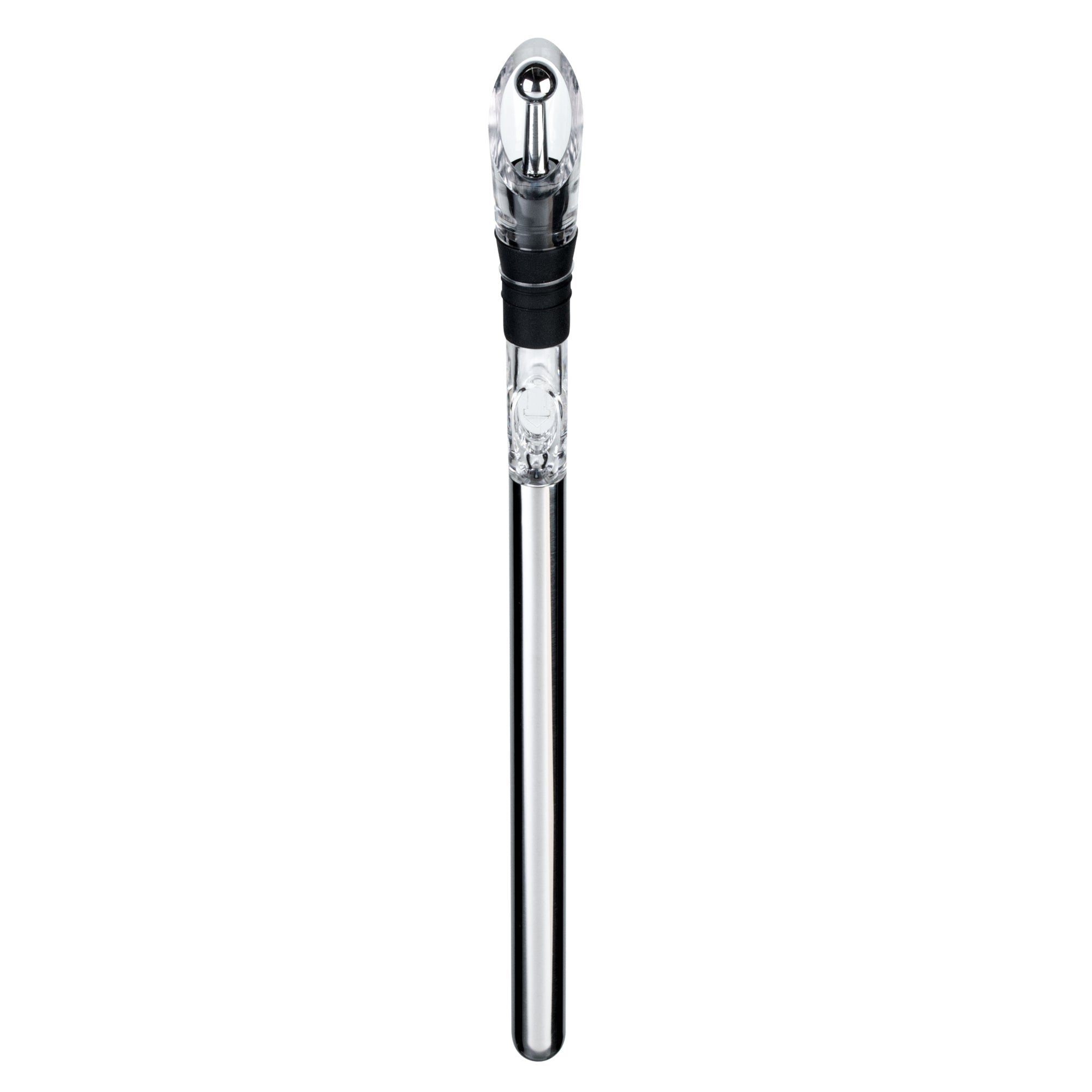 Bar Lux Stainless Steel Wine Chiller Stick / Pourer - with Aerator and Stopper - 12 3/4" - 1 count box
