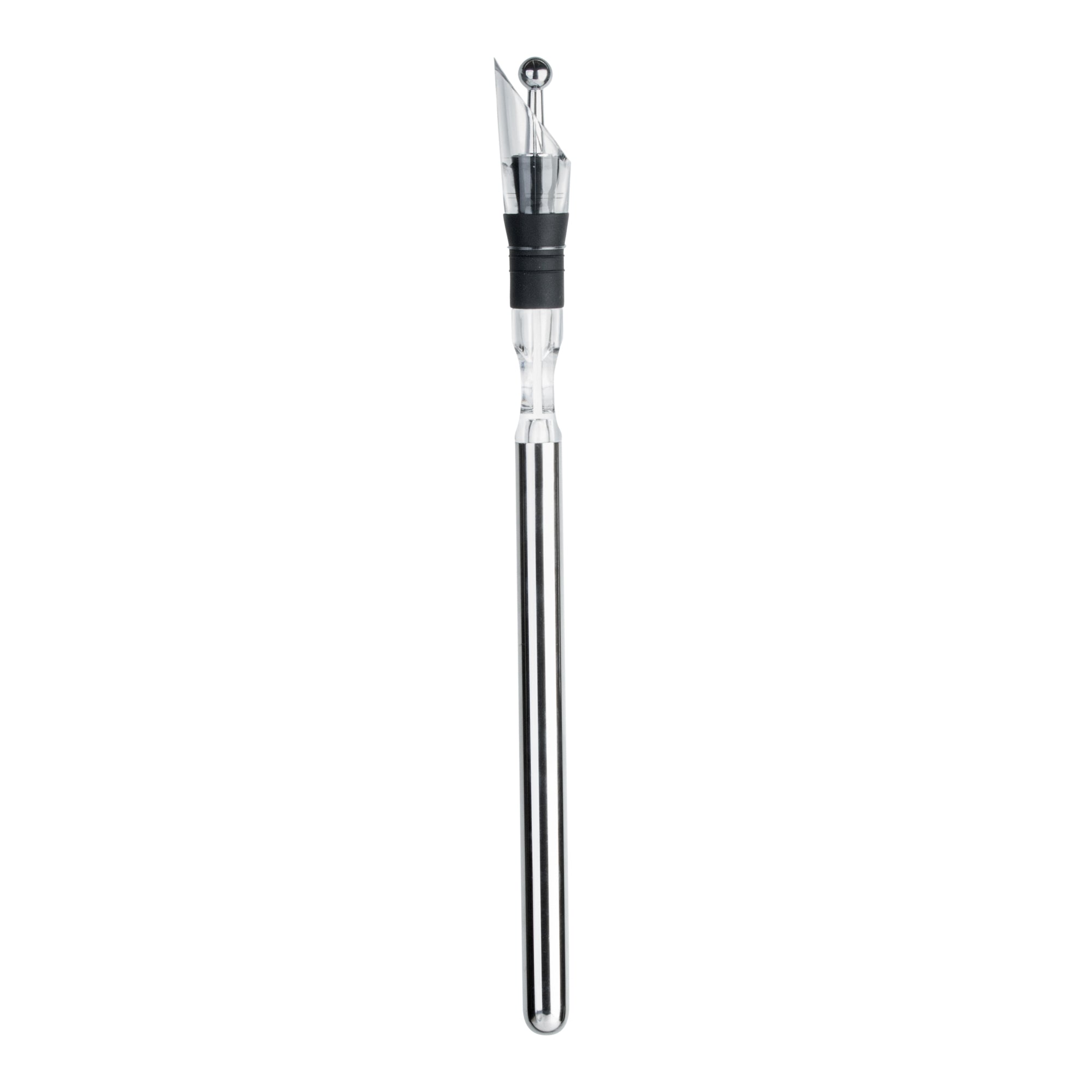 Bar Lux Stainless Steel Wine Chiller Stick / Pourer - with Aerator and Stopper - 12 3/4" - 1 count box